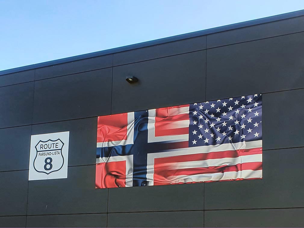 Norwegen-Amerika Flagge