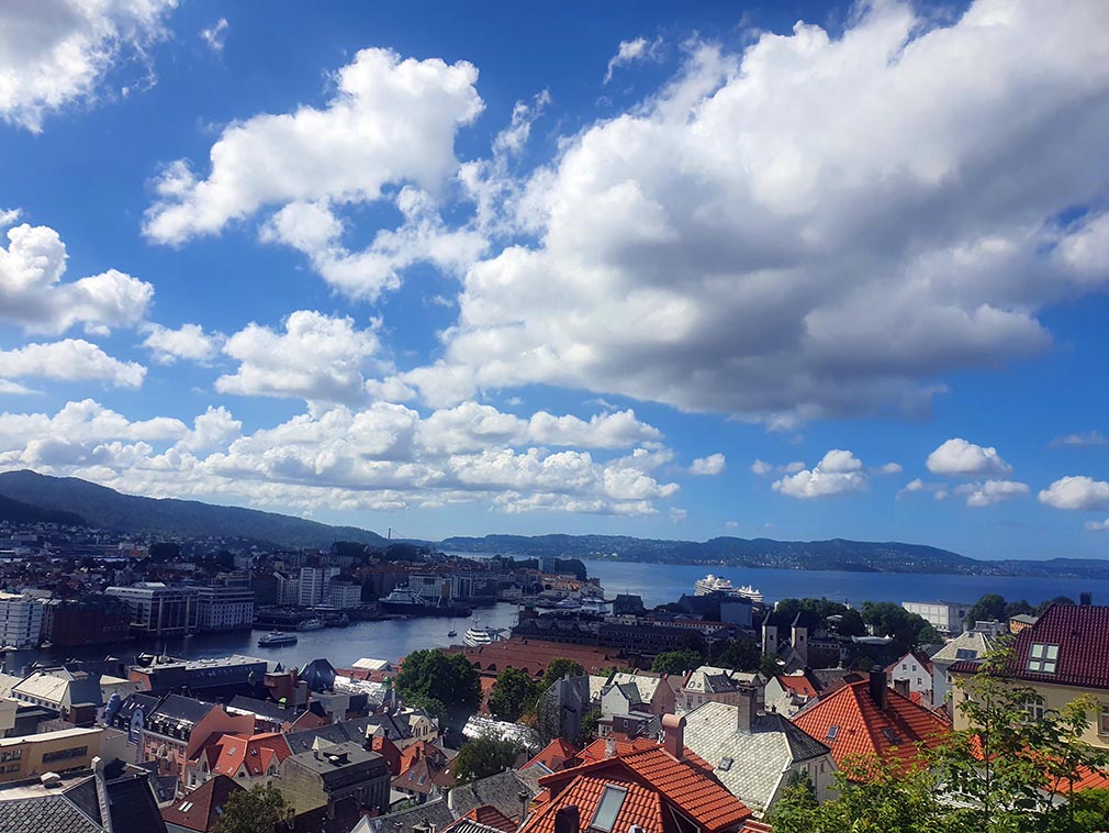 Bergen in Norwegen Aussichtspunkt