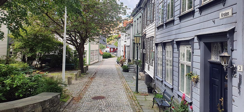Hansestadt Bergen in Norwegen – ohne Regen