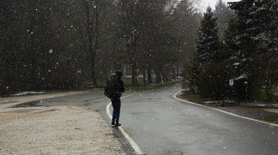 Härtetest im Hunsrück: Schnee und Eis im April